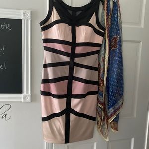 Jax shades of pink and black cocktail dress